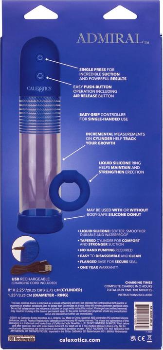 Actual product image CalExotics Admiral™ Rechargeable Rock Hard Pump Kit