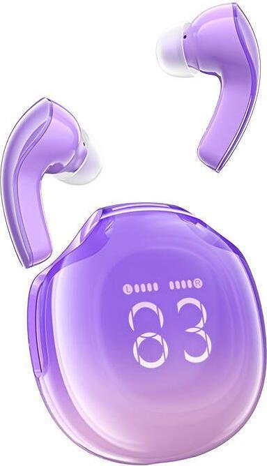 Actual product image Acefast Earphones TWS T9, Bluetooth 5.3, IPX4 (grape purple) (6.50 h, Wireless)