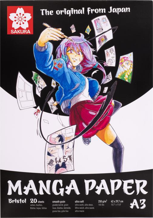 Actual product image Sakura Drawing pad Manga A3 20 sheets (A3, Plain)