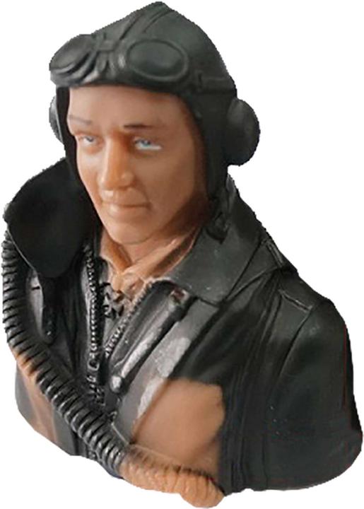 Planet-Hobby 1/6 WWII German Pilot Height 75mm, width 75mm, depth 42mm Weight: 29g
