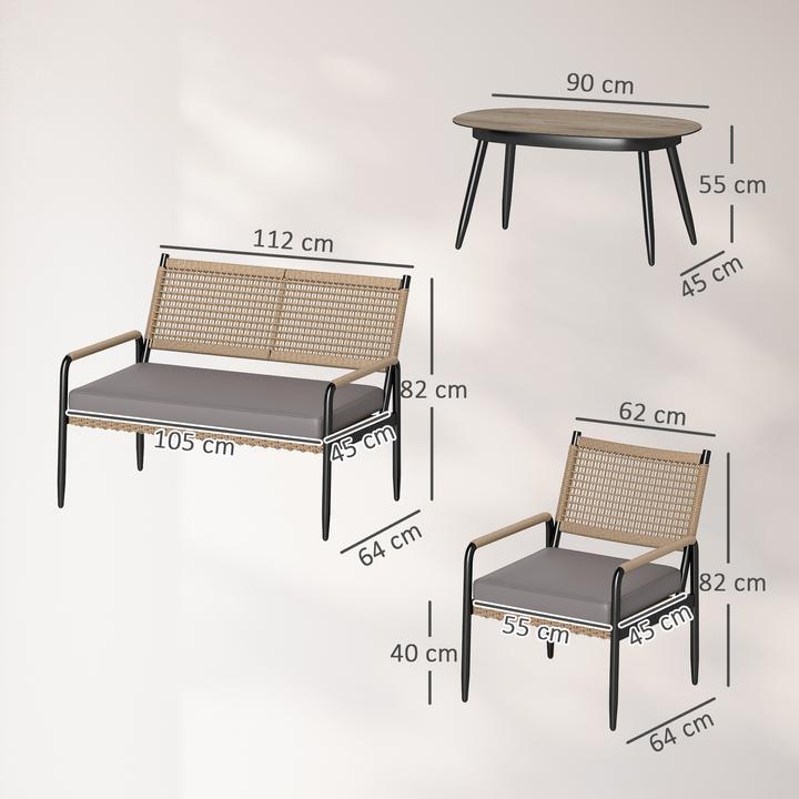 Actual product image Outsunny Garden furniture set