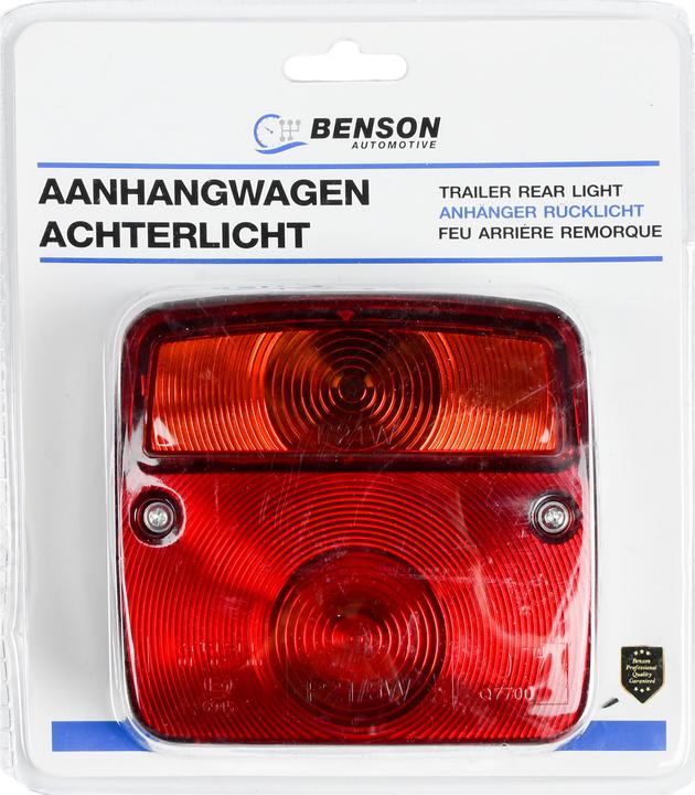 Produktbild Benson Anhänger Rücklicht viereckig E9 BC