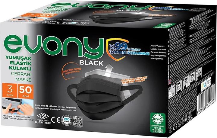 Actual product image Evony Schwarze Gesichtsmaske 50 Stück