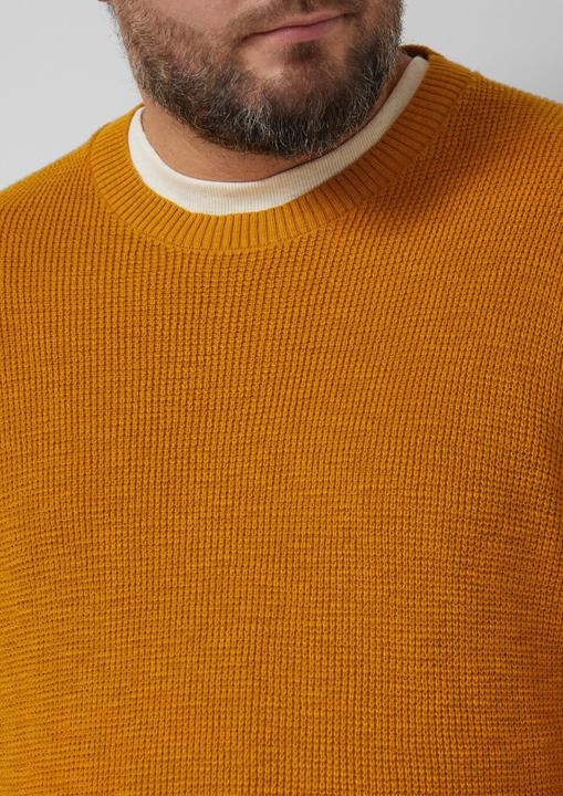 Image du produit s.Oliver Strickpullover Strickpullover mit Crew Neck und Strukturmuster (5XL)