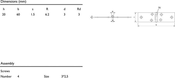 Produktbild Charmag Tischscharniere
