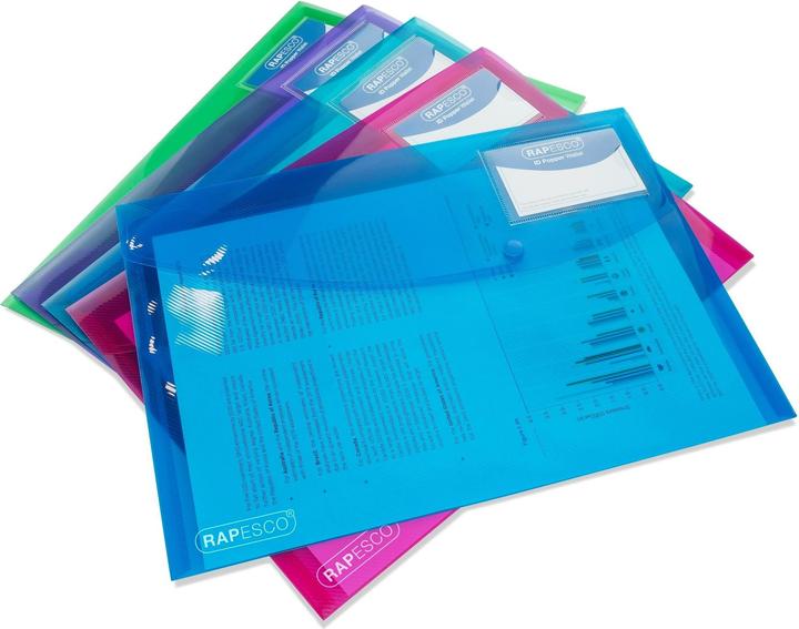 Actual product image Rapesco Document pouch, DIN A4+, PP, assorted colours (A4+, 1x)