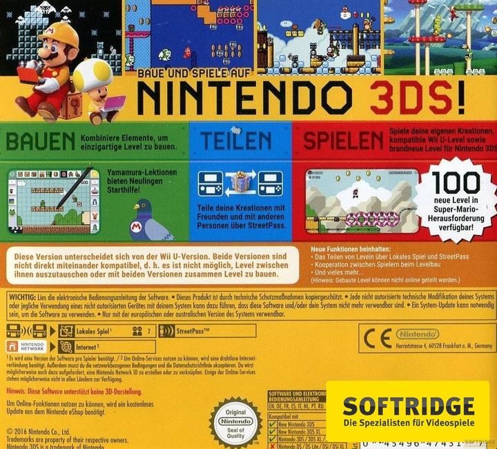 Immagine prodotto Nintendo Super Mario Maker (3DS, DE)