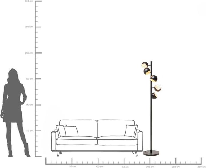 Image du produit Kare Design Stehleuchte Calotta Schwarz 5er 180cm