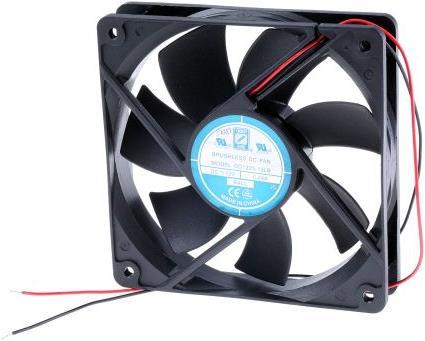 Actual product image RS PRO B/bearing axial fan,119sqx25mm 12V low (120 mm)