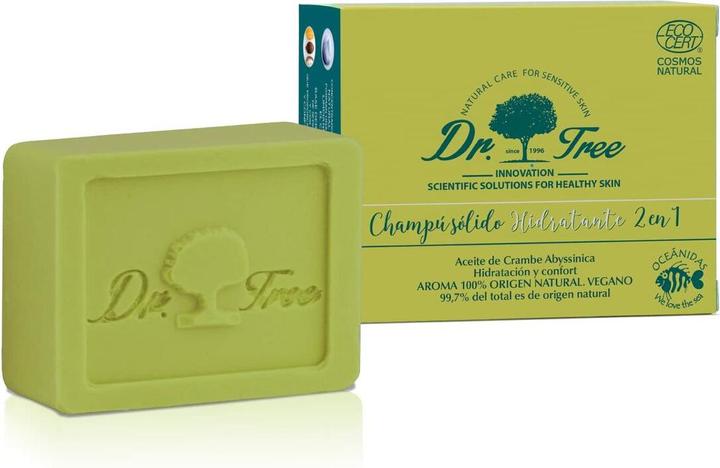 Actual product image Dr. Tree 2 in 1 Moisturising Solid Shampoo Organic Solid Shampoo + Conditioner 75g (Solid shampoo)