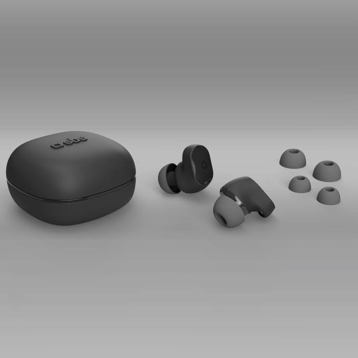 Produktbild SBS Twin-Buddy In-Ear schwarz TWS-BT-Headset IPX4 (4 h, Kabelgebunden)