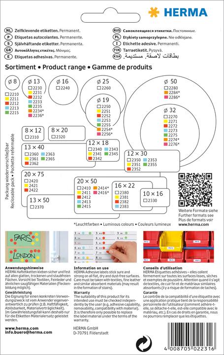 Image du produit HERMA Points de repère