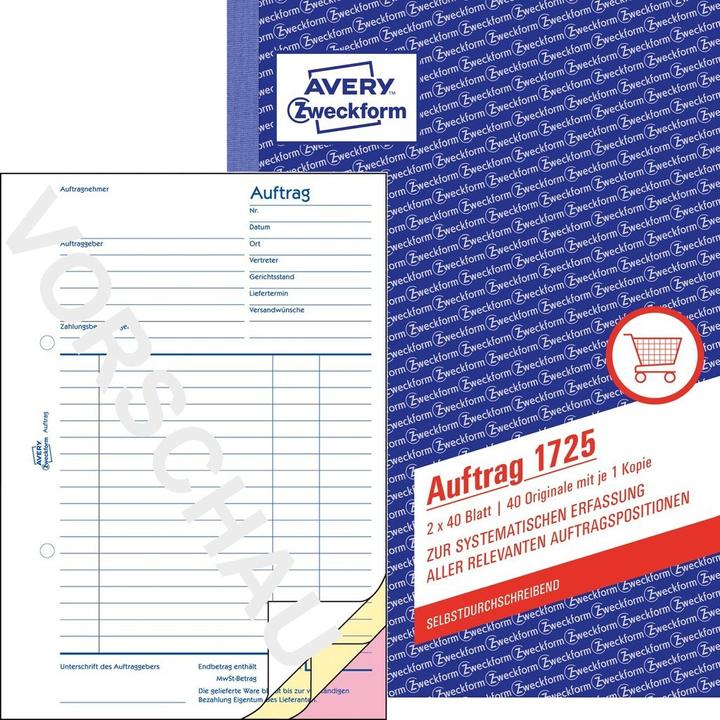 Produktbild Avery Formularbuch "Liefer-/Empfangsschein", 4+1 (40 x)