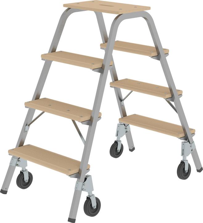 Image du produit Munk Marchepied en tube d'acier avec marches en bois (Échafaudages, 100 cm)