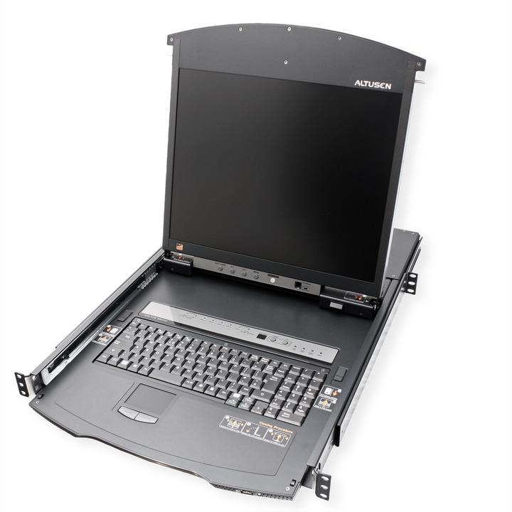 Produktbild Aten KL1508AiN KVM Over IP Switch, 8 Port, 48cm LCD, VGA, PS/2-USB, DE-Layout