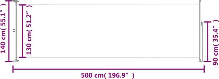 Produktbild vidaXL Seitenmarkise (5 m)