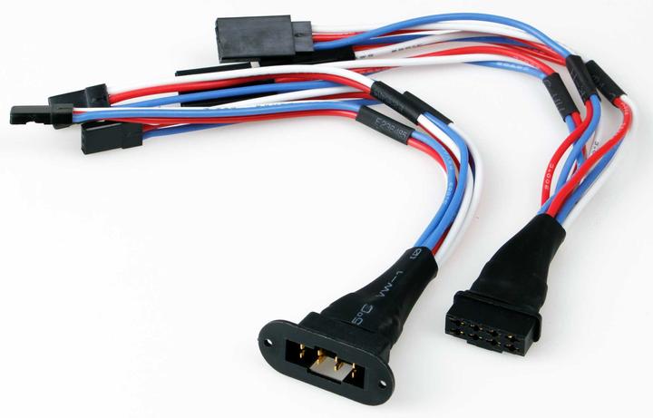 Actual product image Kuza Cable set for 3 servos pluggable 37cm Uni/Futaba with 8-pin connector 20AWG/0.5mm²
