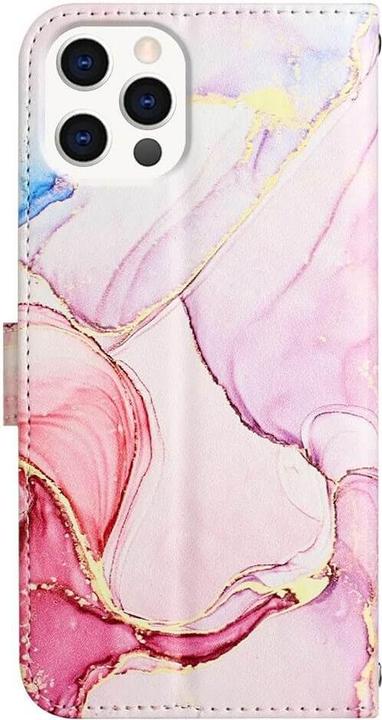 Produktbild Cover-Discount iPhone 14 Pro Max - Leder Hülle pink Marble (Apple iPhone 14 Pro Max)