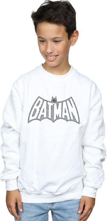 Actual product image Boys Batman Retro Crackle Logo Sweatshirt (128)