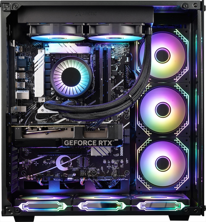 Actual product image Kiebel Gaming PC Panorama Intel Core i9-11900KF, 32GB DDR4, NVIDIA RTX 4070 12 GB, 2TB SSD, Windows 11 (Intel Core i9-11900KF, 32 GB, 2000 GB, GeForce RTX 4070)