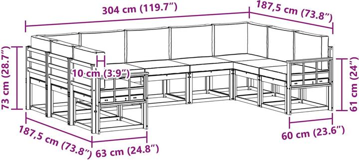 Produktbild vidaXL Outdoor-Sofagarnitur