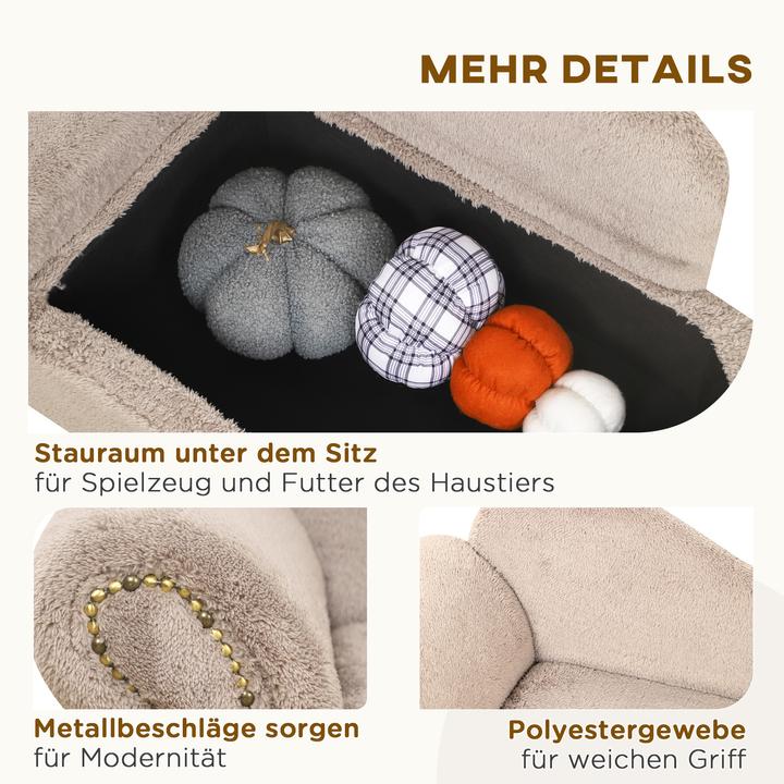 Produktbild PawHut Hundesofa mit erhöhtem Design (Katze, Hund)