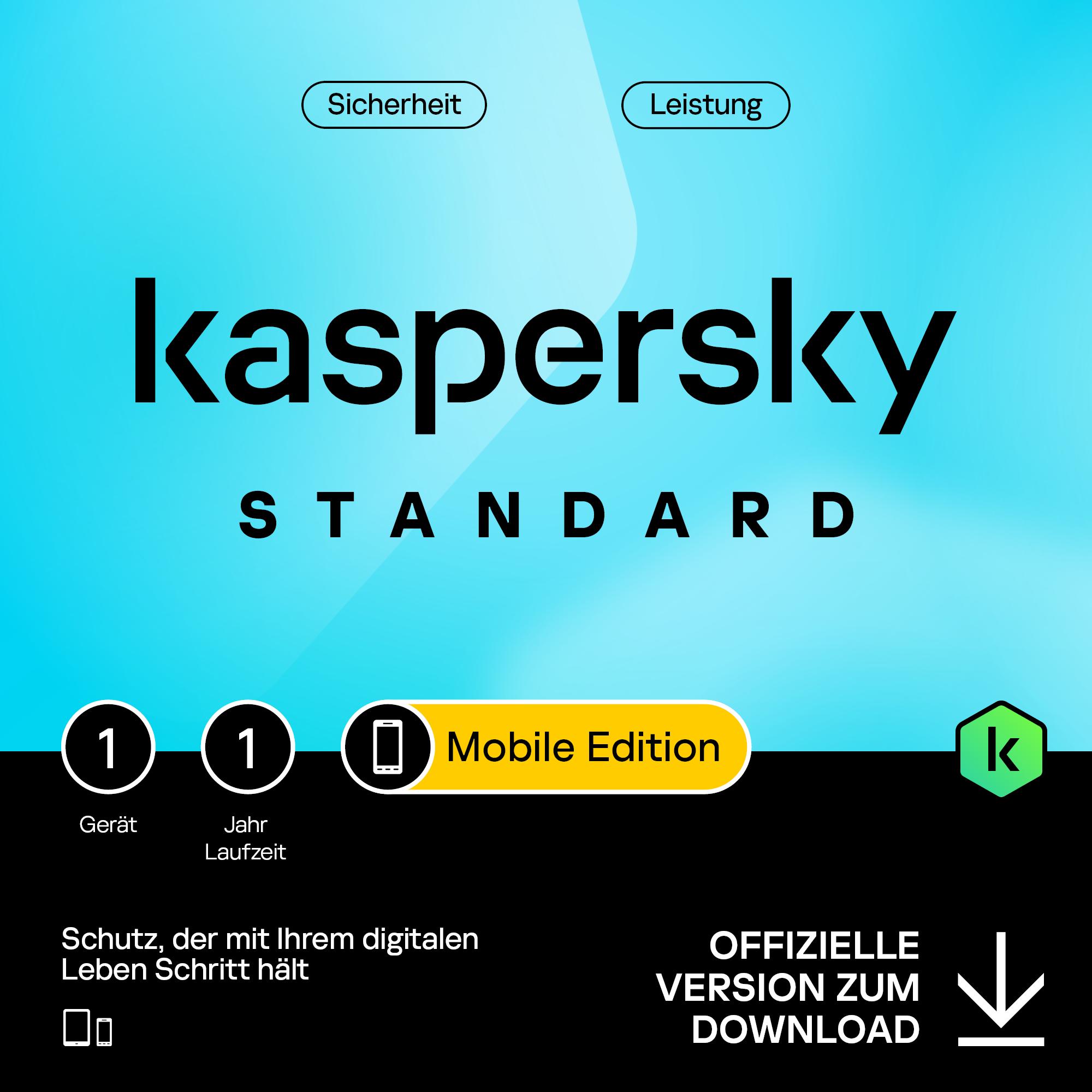 Kaspersky Standard Mobile 1device 1year Download für Android & iOS
