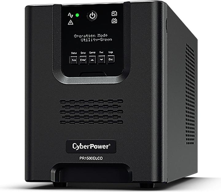 Produktbild Cyberpower PR1500ELCD Line-Interactive 1500VA/1350W Sinsuwelle AVR LCD Ausgang(8) IEC RS232 USB HID EPO SNM... (1500 VA, 1350 W, Line-Interaktiv USV)