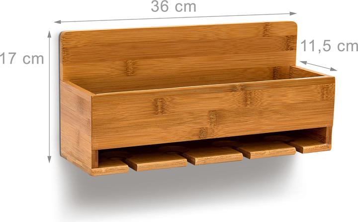 Produktbild Relaxdays Weinregal mit Glashalter (11.5 x 36 x 17 cm, 4 Fl.)