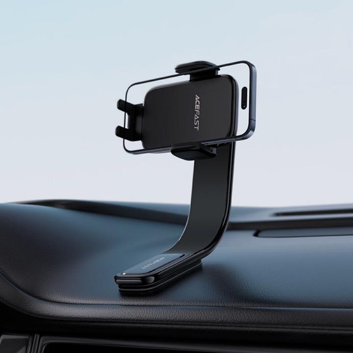 Actual product image Acefast D28 car dashboard holder with flexible arm for 4.5-6.7" phone - black