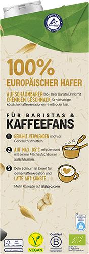 Produktbild Alpro Bio Barista Haferdrink (8 x 100 cl)