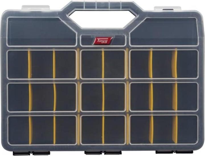 Produktbild Raaco Sortimentskasten B312xT238xH51mm max. 25 Fächer 21 lose Trennwände transparent schwarz