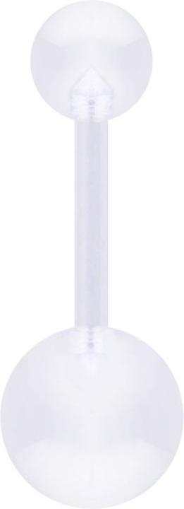 Produktbild Star Piercing Banane transparent mit zwei Kugeln (Kunststoff, ohne Messing)
