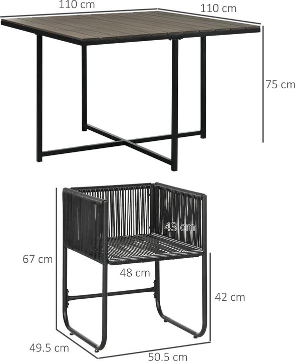 Produktbild Outsunny Gartenmöbel-Set