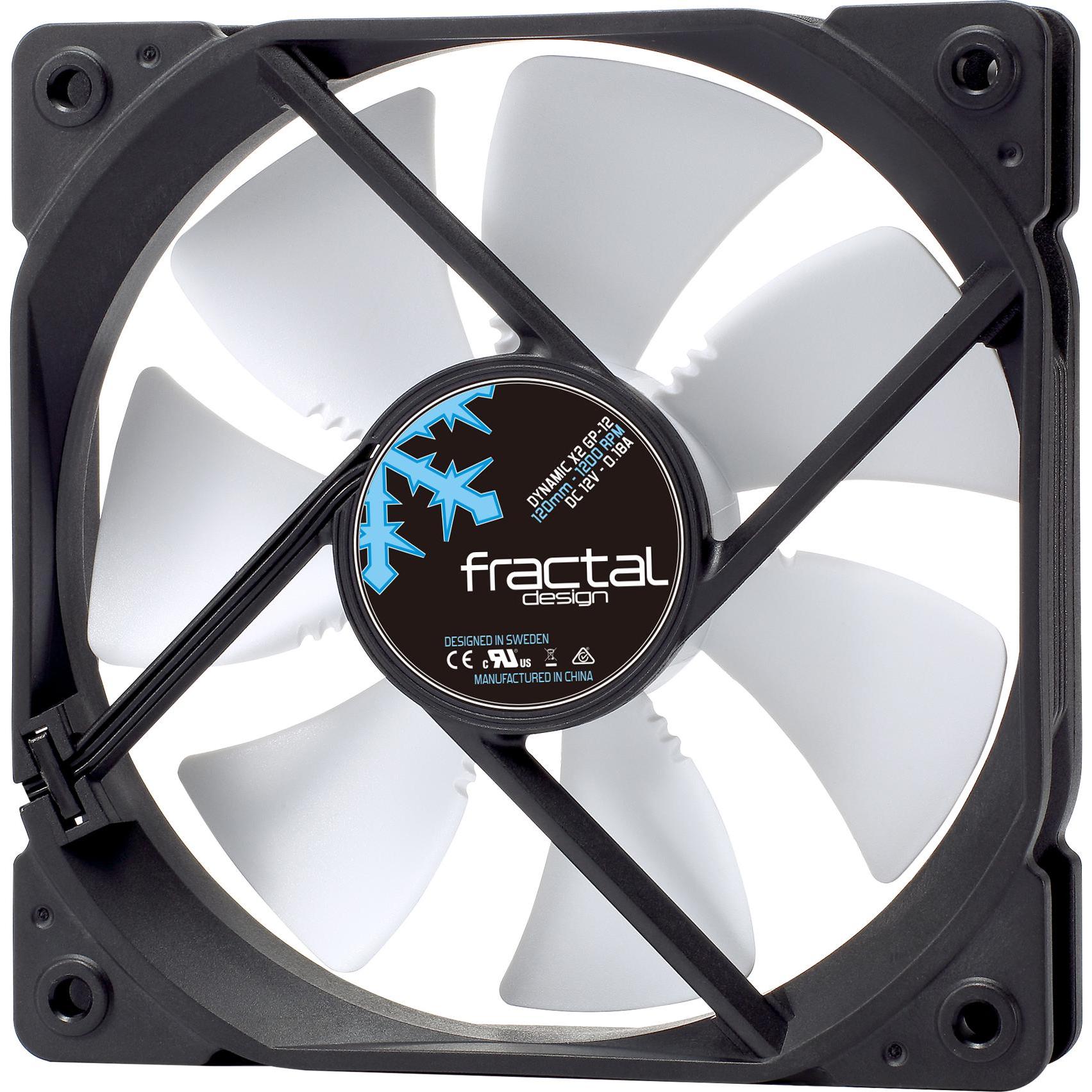 Fractal Dynamic X2 GP-12 (120 mm, 1 x), PC Lüfter, Schwarz, Weiss