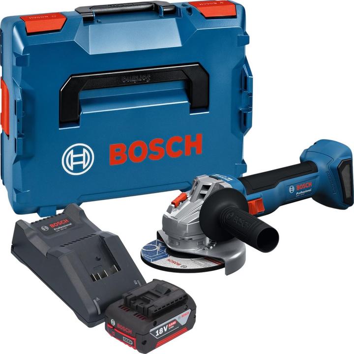 Produktbild Bosch Professional GWS 18V-8 Professional Akku Winkelschleifer 18 V 125 mm Brushless + 1x Akku 4,0 Ah + (125 mm)