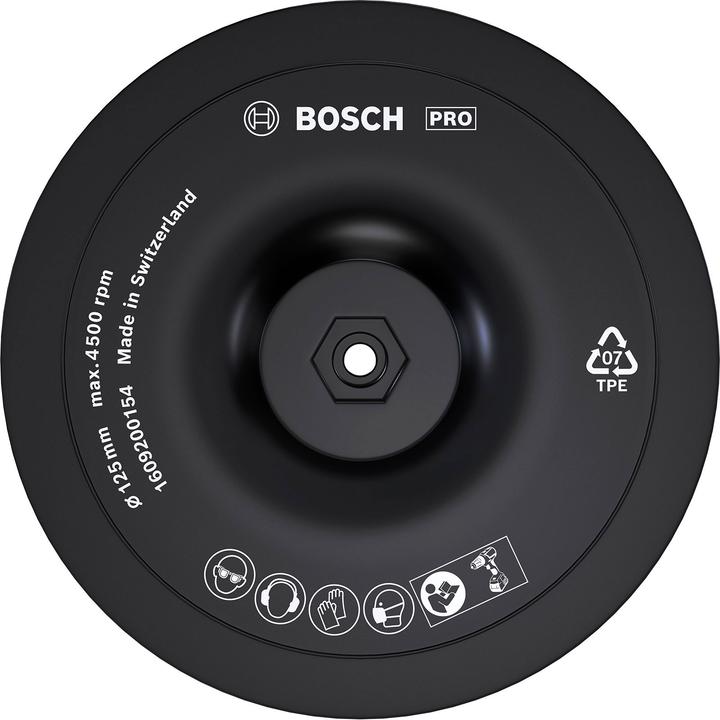 Produktbild Bosch Professional Zubehör PRO Backing Pad, 125x 8 mm, Klettverschluss