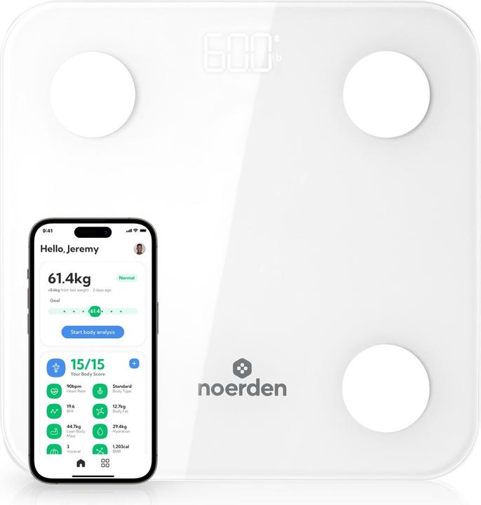 Noerden Minimi+ smarte Personenwaage weiss