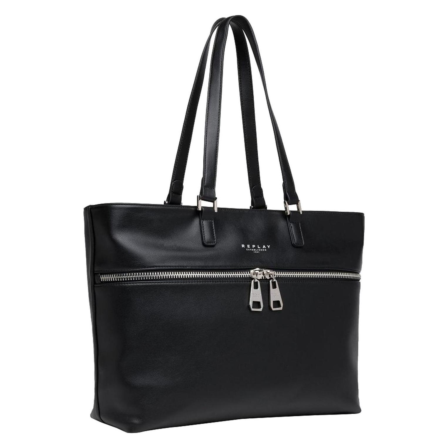 Replay, Damen, Handtasche, Shoulder Bag, Schwarz