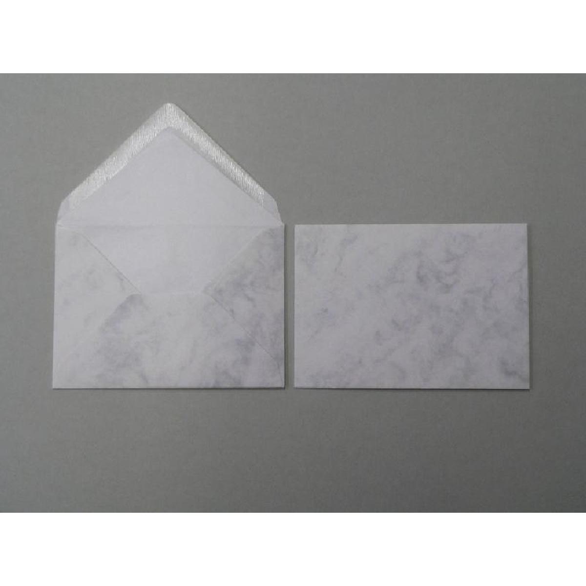 Thumbnail - Blanke, Briefumschlag, Briefumschläge 125x176mm (DIN B6) 100g/qm gummiert VE=100 Stück grau marmora (100 x)