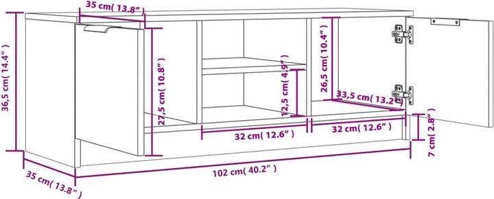 Produktbild vidaXL Damian (102 x 35 x 36.5 cm)