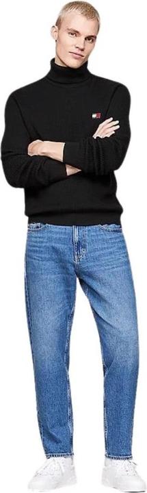 Produktbild Tommy Hilfiger Tommy Jeans Slim Fit Coltrui met wol - Zwart - Maat L (L)