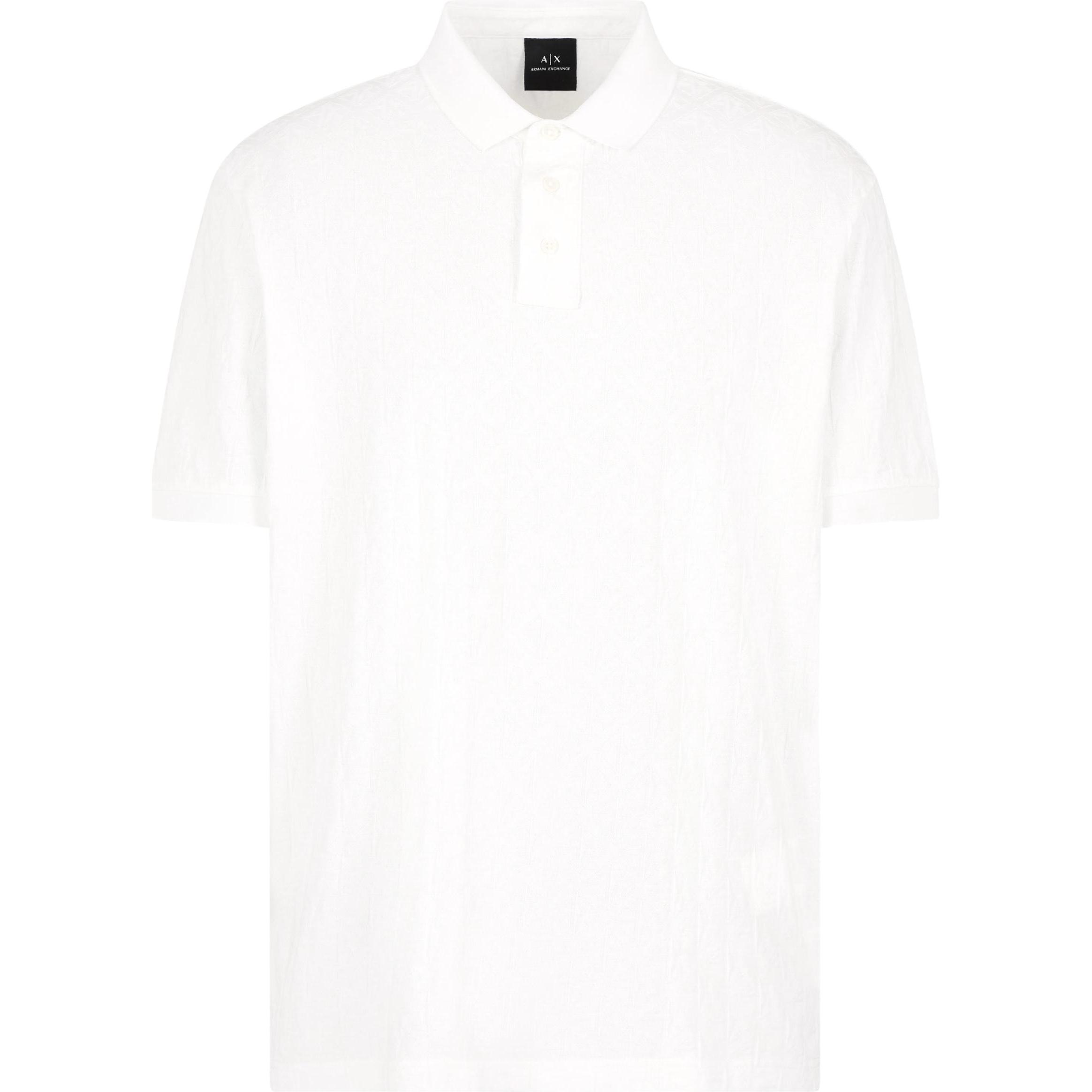 Armani Exchange, Herren, Shirt, Polo mit regulärer Passform und Logo, Weiss, (M)