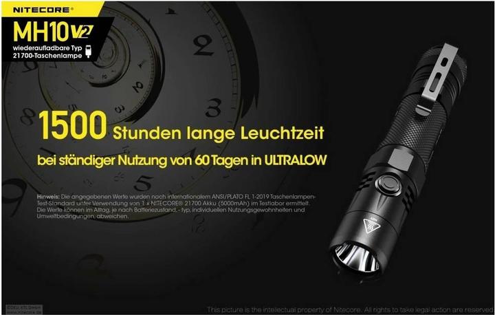 Produktbild Nitecore MH10 V2 - 1200 Lumen (14.70 cm, 1200 lm)