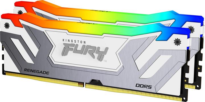 Actual product image Kingston 48GB 8800MT/s DDR5 CL42 CUDIMM Kit of 2 FURY Renegade RGB White (2 x 24GB, 8800 MHz, DDR5 RAM, CU-DIMM)