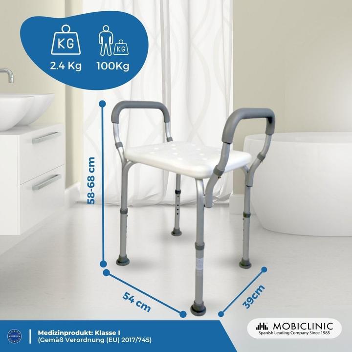 Produktbild Mobiclinic Duschstuhl (100 kg)