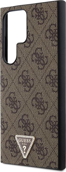 Produktbild Guess GUHCLPGS4TDW S928 brązowy/brown hardcase Grip Stand 4G Triangle Strass (Samsung Galaxy S24 Ultra)