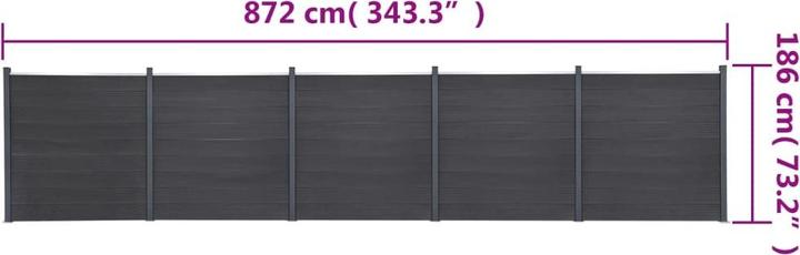Actual product image vidaXL WPC fence element set