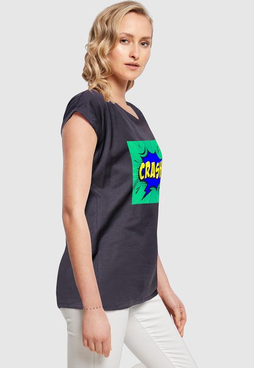 Produktbild Merchcode Ladies CRASH Comic Extended Shoulder Tee - 112985 (S)