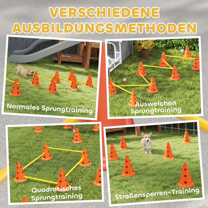Produktbild PawHut Hund Agility Set Kunststoff Orange (Agility)
